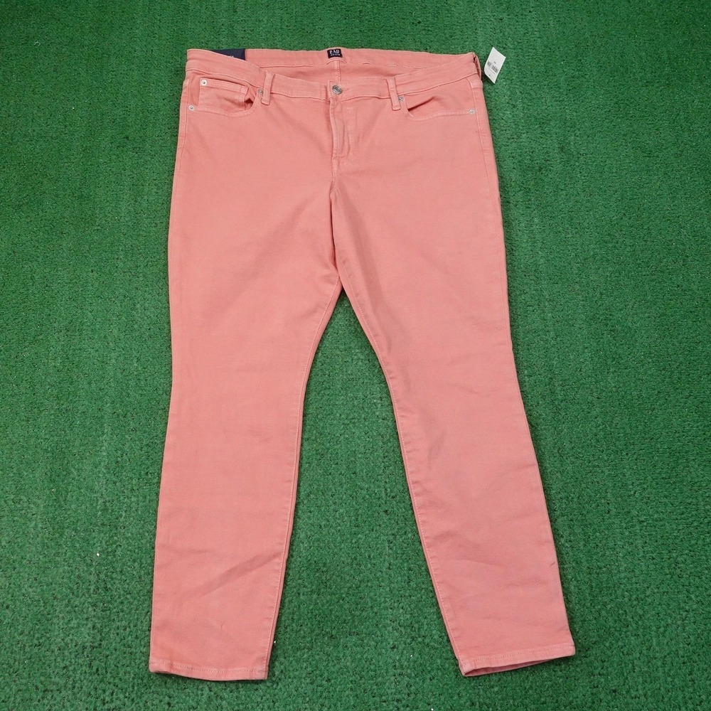 New! Gap Jeans Womens 33 Pink‎ Legging Skimmer Mid Rise Super Skinny Denim 37x26